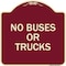 Signmission Driveway No Buses or Trucks Heavy-Gauge Aluminum Architectural Sign, 18" x 18", BU-1818-24128 A-DES-BU-1818-24128 - alternate 1
